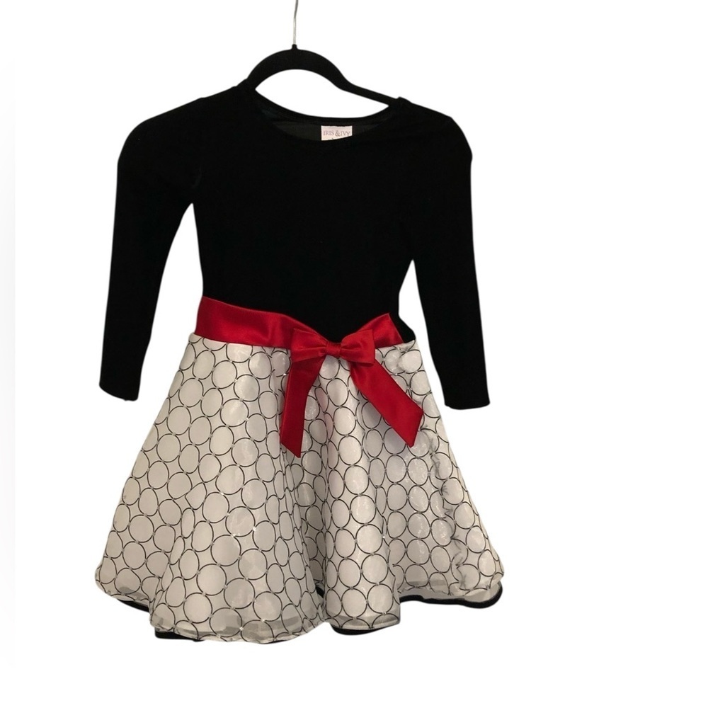 Iris & Ivy Crystal and velvet party dress